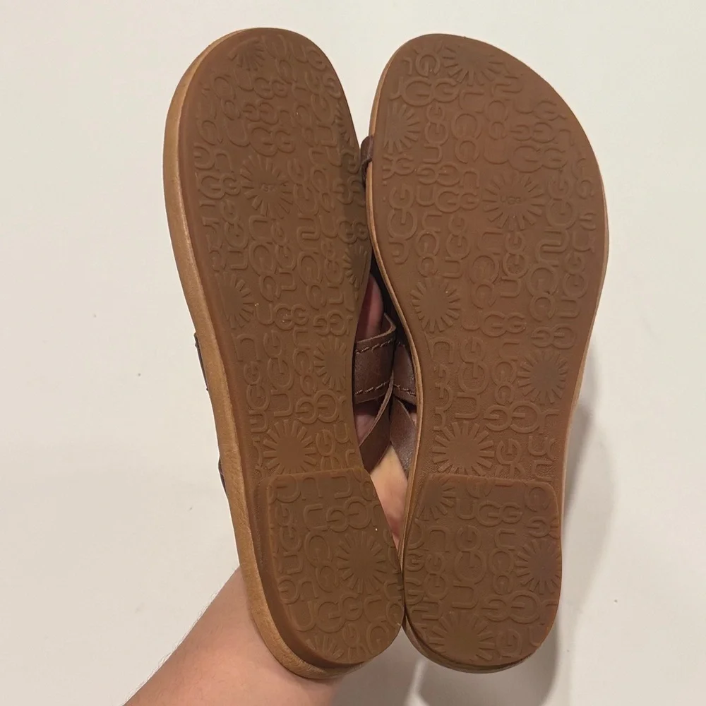 UGG Brown Leather Sandals